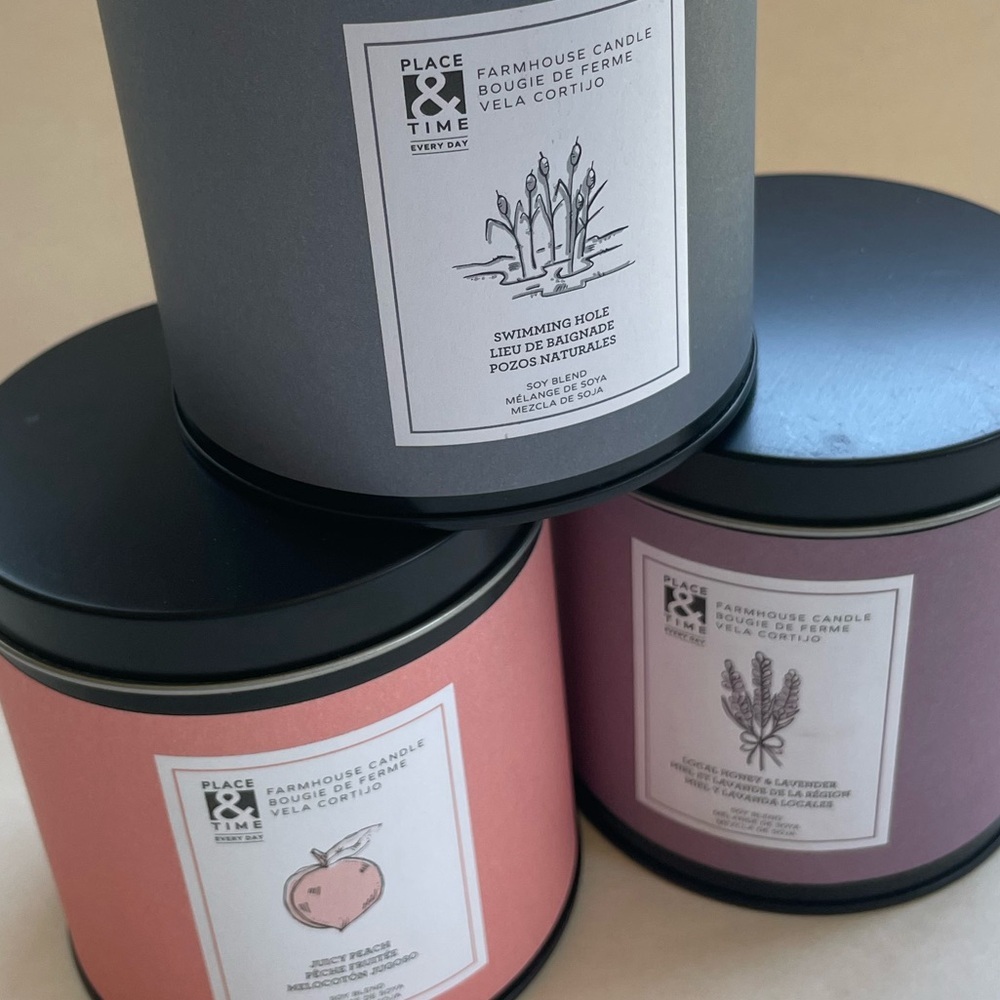 Scented Candle 3 Piece Set - 12oz Farmhouse Tin Place & Time - Picture 8 of 8